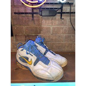 Nike Shox Elite Shoes White Maize Blue Men’s Size 12 309267-171 Denver Nuggets